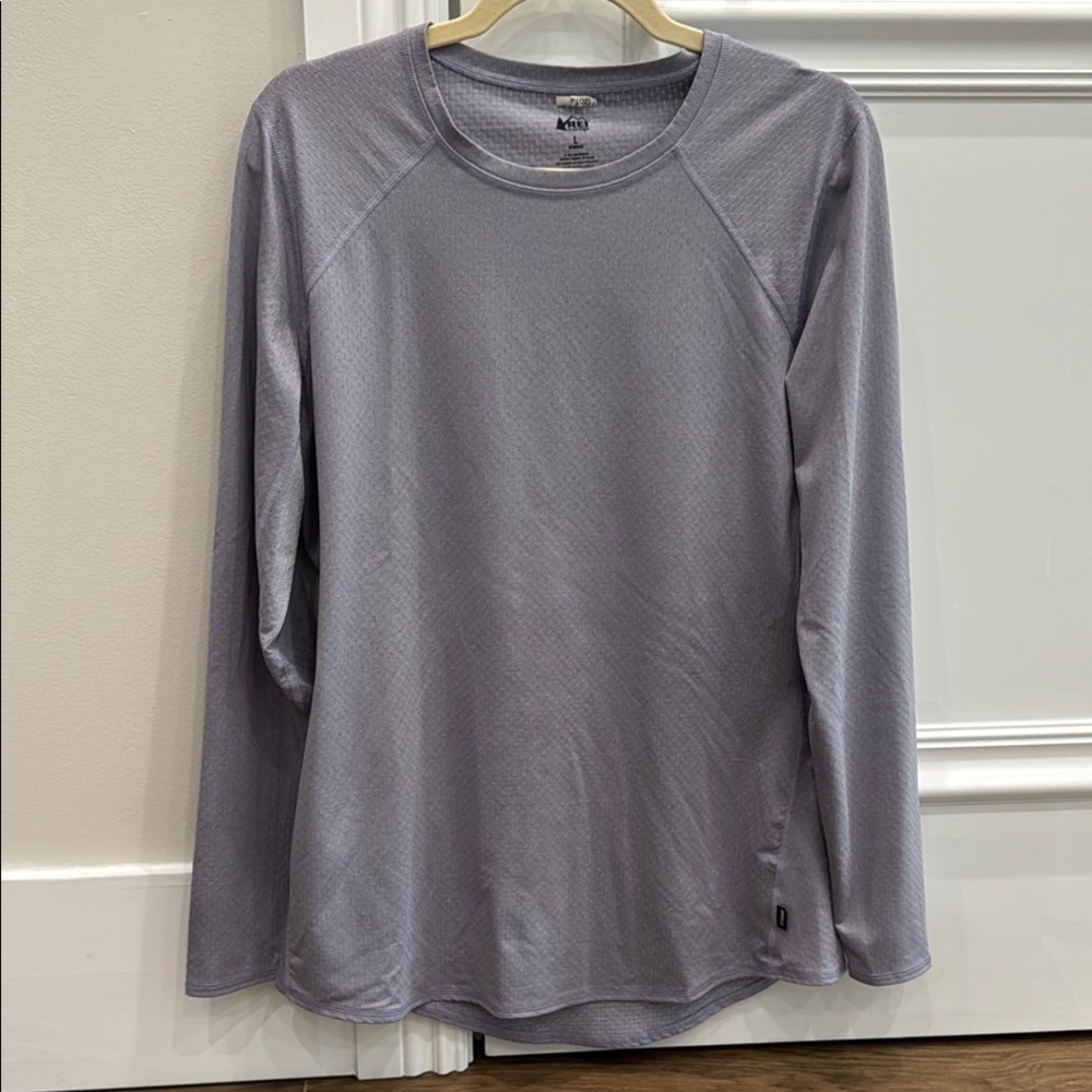 REI Co Op Light Base Layer  Purple Haze Long Sleeve Shirt Size L